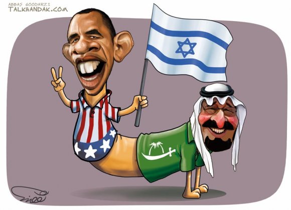obama-abdollah,گربه سگ,اوباما,ملک عبدالله,عربستان,کاریکاتور,آمریکا,عباس گودرزی,سیاسی,سیاست,پرچم