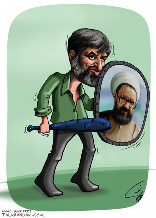 علی مطهری,کاریکاتور,شهید مطهری,سیاسی,انتخابات,نامه به رهبری,چماق,motahari
