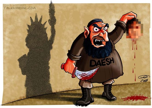 کاریکاتور,داعش,گروه داعش,اخبار داعش,عکس کاریکاتور,جنایات گروه داعش,cartoon network,صدای آمریکا,سوریه,تروریستها