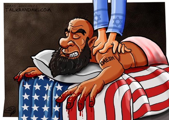 کاریکاتور,داعش,آمریکا,سیاسی,اسرائیل,ماساژ,ابوبکر بغدادی,daesh