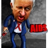 ایدز,فابیوس,فرانسه,پژو,خون آلوده,سیاست,سیاسی,کارتون,کاریکاتور,ویروس,fabius-cartoon
