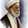 ahmad jannati , احمد جنتی, آیت الله جنتی,نماز جمعه,آخوند,شیخ,عباس گودرزی,تهران,هنر انقلابی,ارزشی,پیر مرد,مسن,کهن سال,نقاشی,ولایتمدار,مسلمان